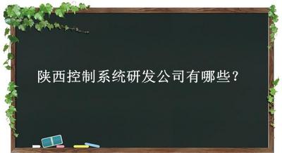 陜西控制系統(tǒng)研發(fā)公司